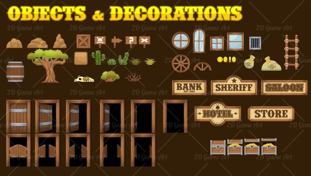 Wild West - Platformer Tileset