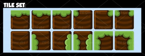 Blocky Land - Game Tileset