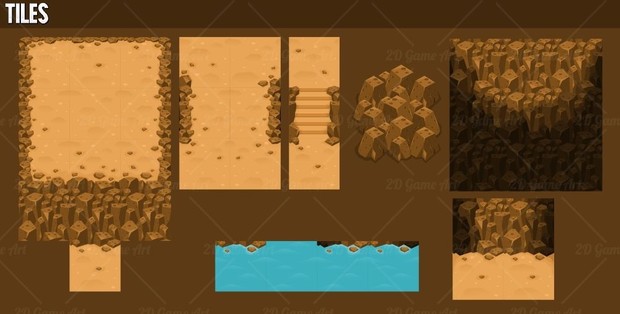 Barren Land - Top Down Tileset