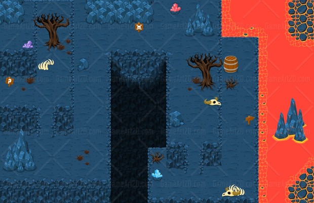 The Volcano - Top Down Tileset
