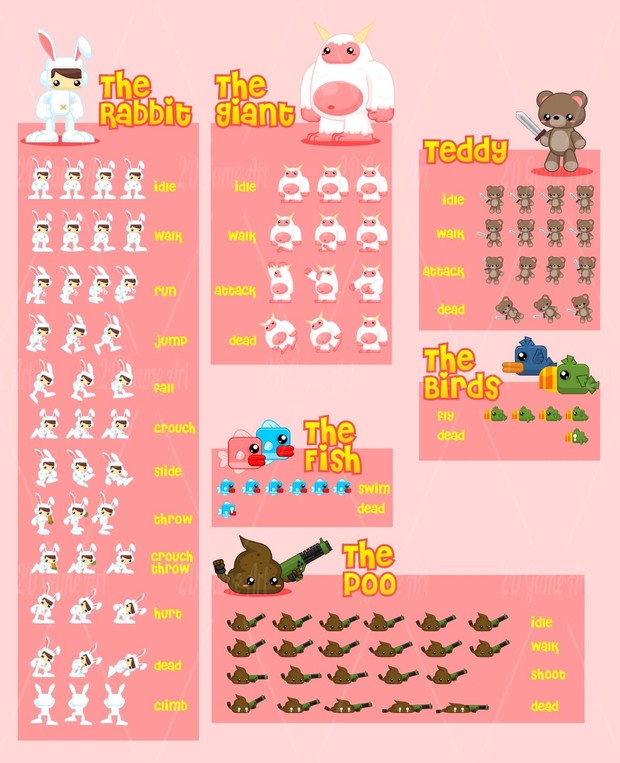 Bunny Adventure - Game Sprites