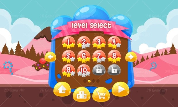 Jelly Crush Saga - Game GUI
