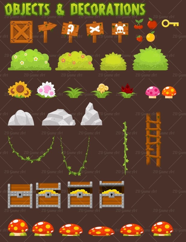 Rainforest Platformer Tileset