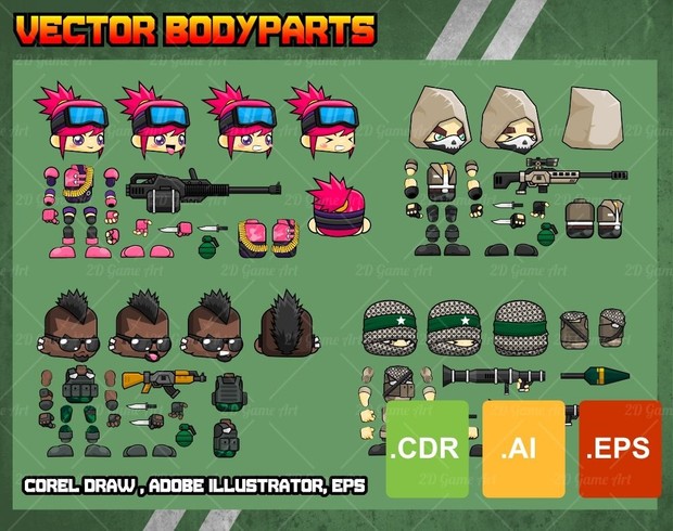 The Guerrillas - Game Sprites