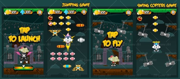 Jumping & Copters Game Sprites