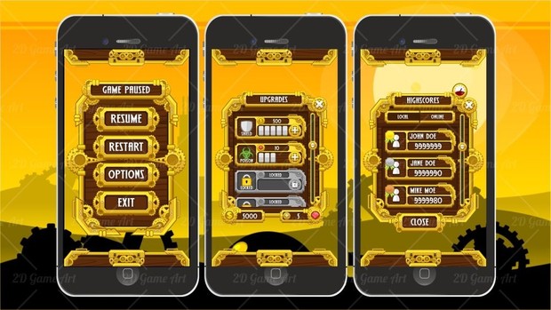 Steampunk Game GUI
