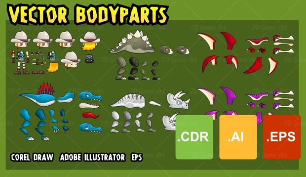 Dino World - Game Sprites