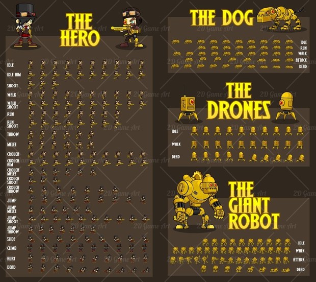 Steampunk Game Sprites