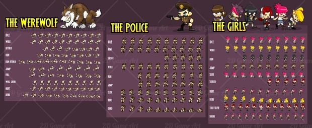 Werewolf Terror - Game Sprites