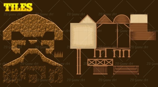 Wild West - Platformer Tileset