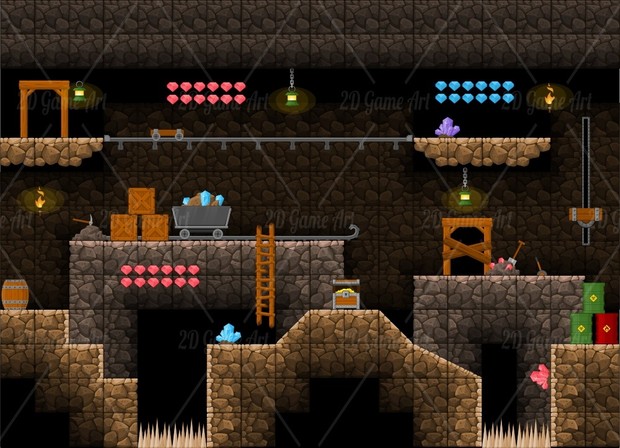 Underground Mine - Game Tileset