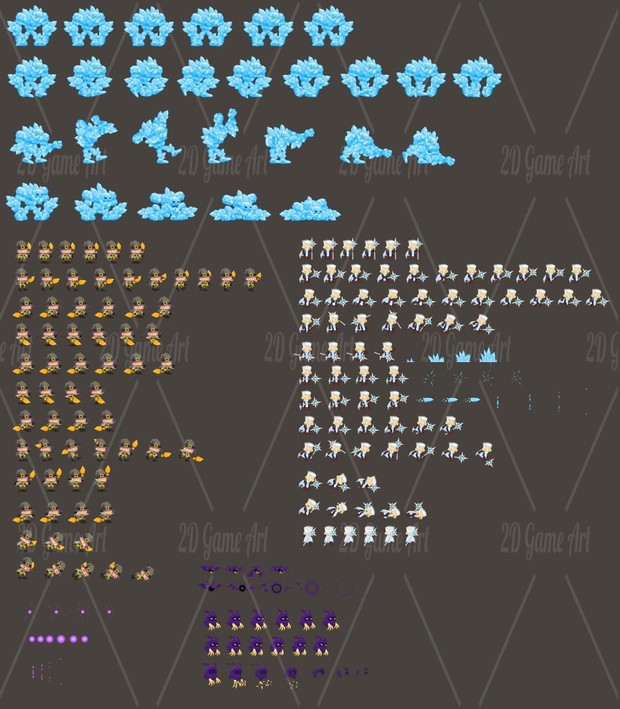 Witch & Ice Mage - Game Sprites
