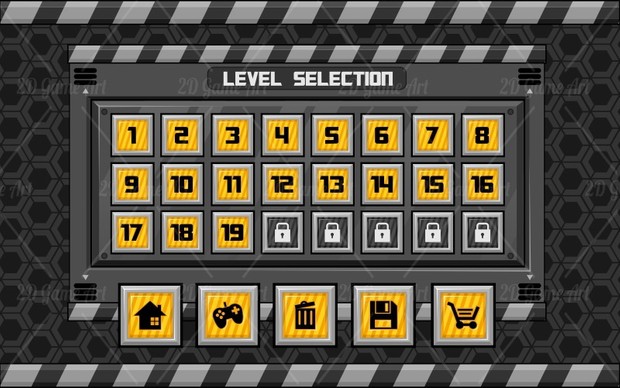 Futuristic Game GUI