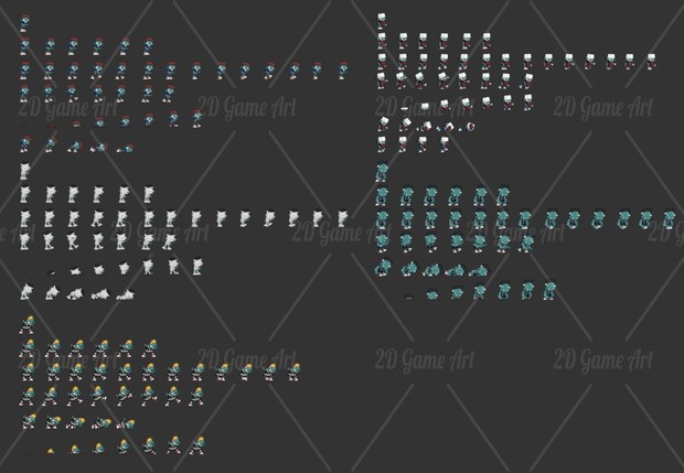Zombie Family - Game Sprites