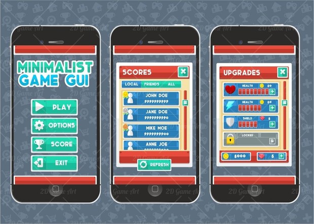 Minimalist Game GUI