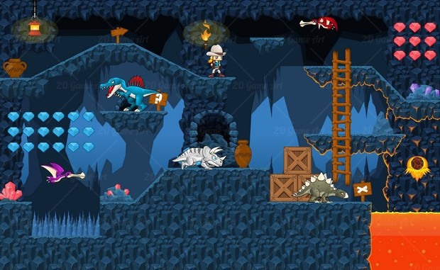 Dino World - Game Sprites