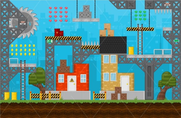City Construction Site - Game Tileset