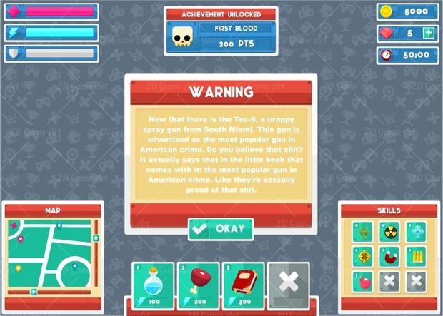 Minimalist Game GUI