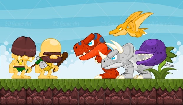 Dinosaur Age - Game Sprites