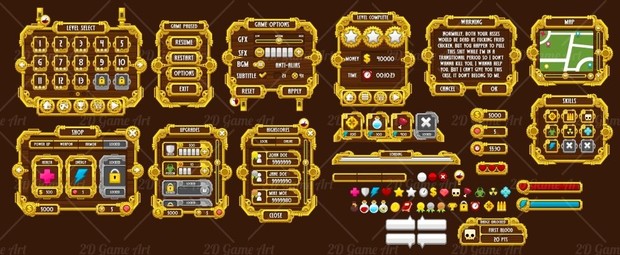 Steampunk Game GUI