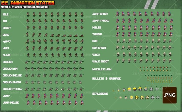The Guerrillas - Game Sprites
