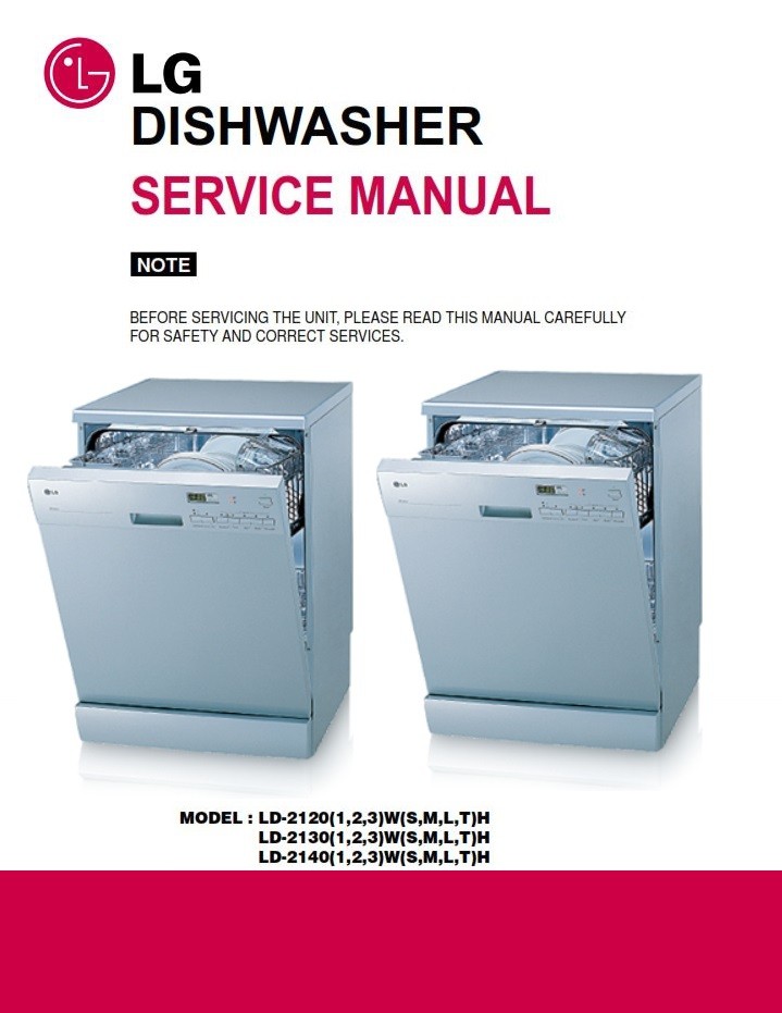 LG LD2131SH Dishwasher Service Manual & Technicians G serviceandrepair