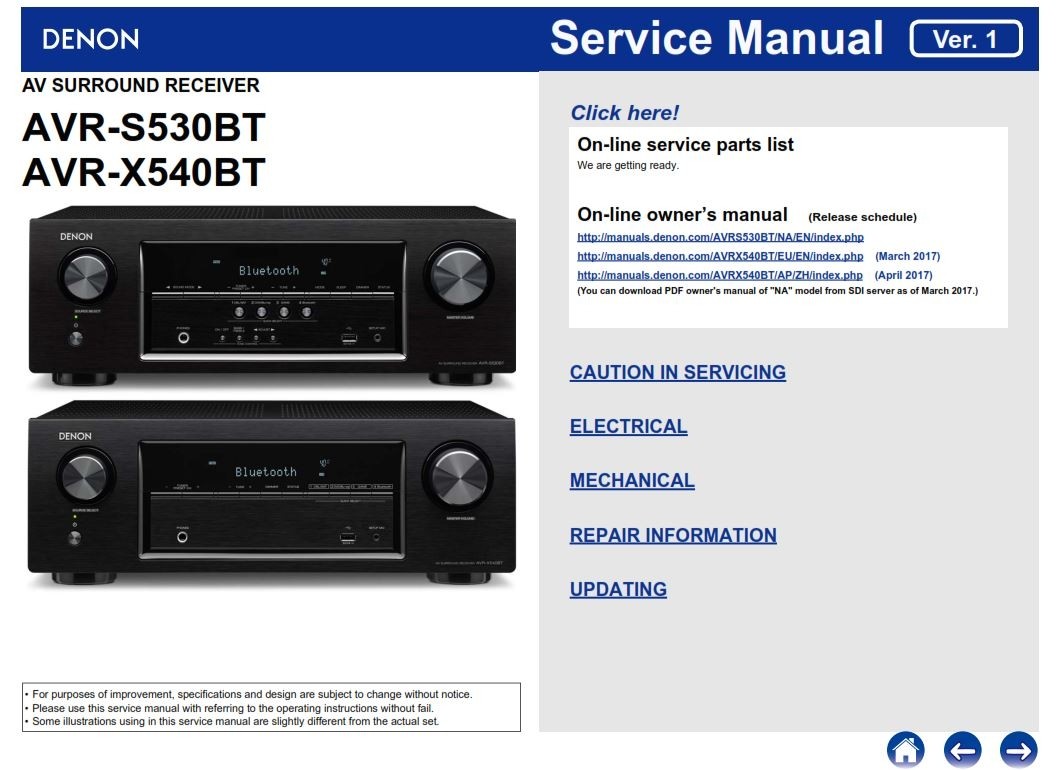 Denon Avr S540bt Manual