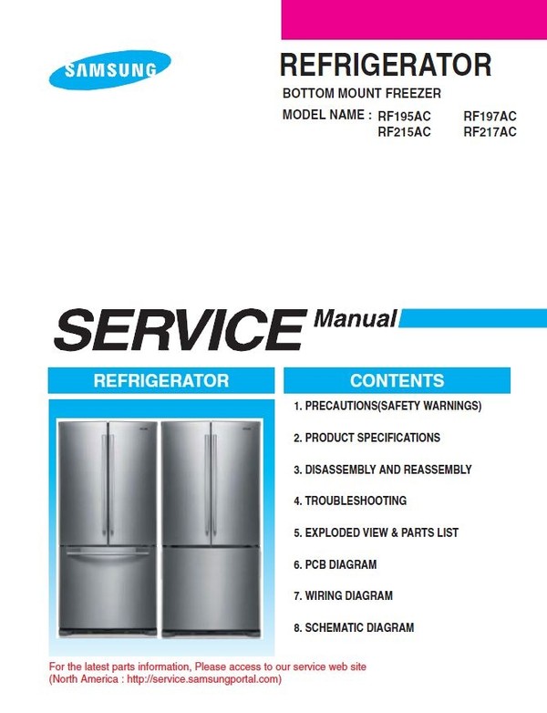 LG LFXS30796D Refrigerator Service Manual and Repair G - serviceandrepair