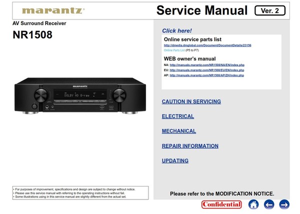 Denon AVR X1200W S710W A/V Receiver Service Manual and - serviceandrepair