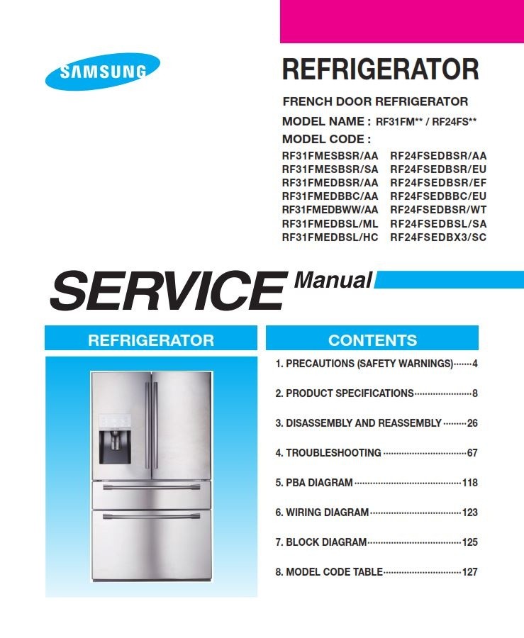 Samsung RF31FMESBSR RF31FMEDBSR RF31FMEDBBC RF31FMEDBW - serviceandrepair