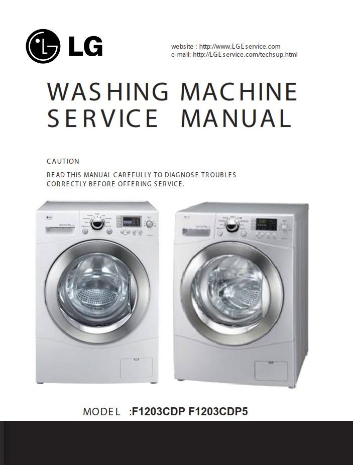 LG F1203CDP5 F1203CDP Washing Machine Service Manual - serviceandrepair