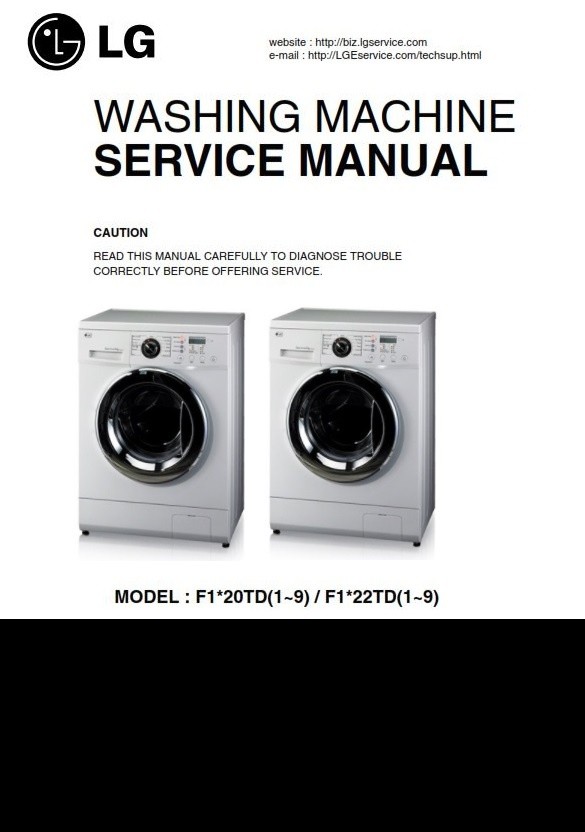 LG F1222TD Washing Machine Service Manual & Troubleshooting Guide