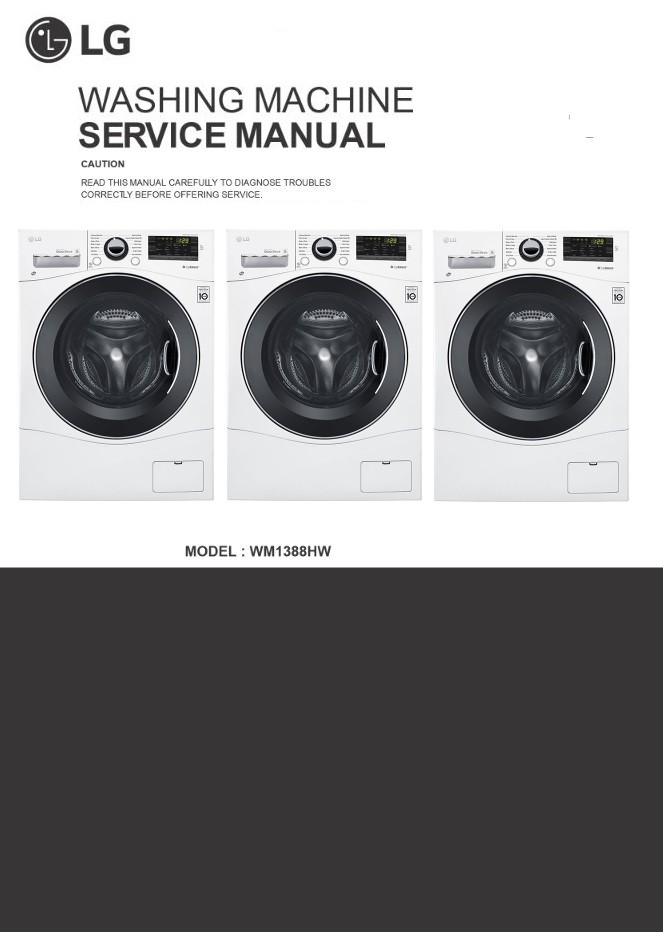 LG WM1388HW Washing Machine Service Manual - serviceandrepair