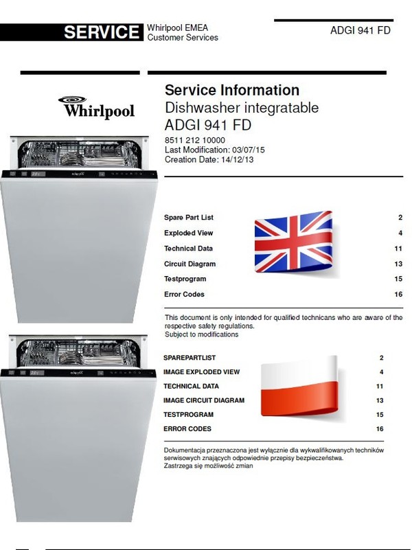 LG LDF7932ST Dishwasher Service Manual & Repair Guide - serviceandrepair