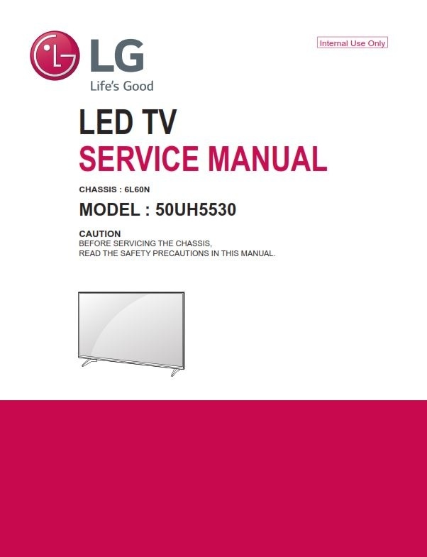 LG 50UH5530 Television Original Service Manual + Schematics