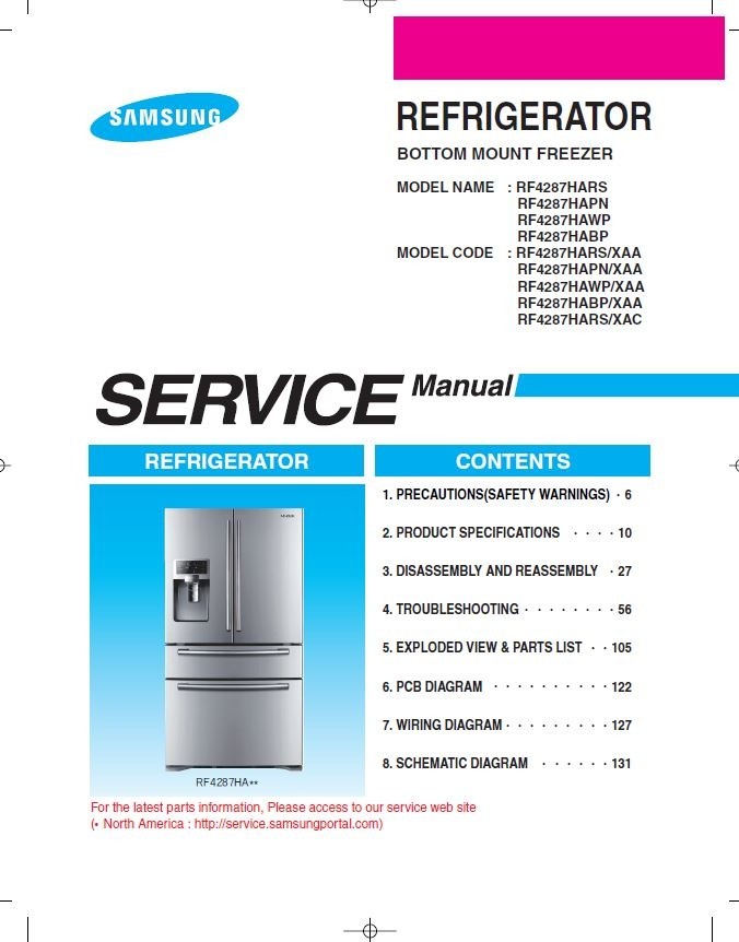 Samsung RF4287HARS RF4287HABP RF4287HAWP RF4287HAPN Re - serviceandrepair