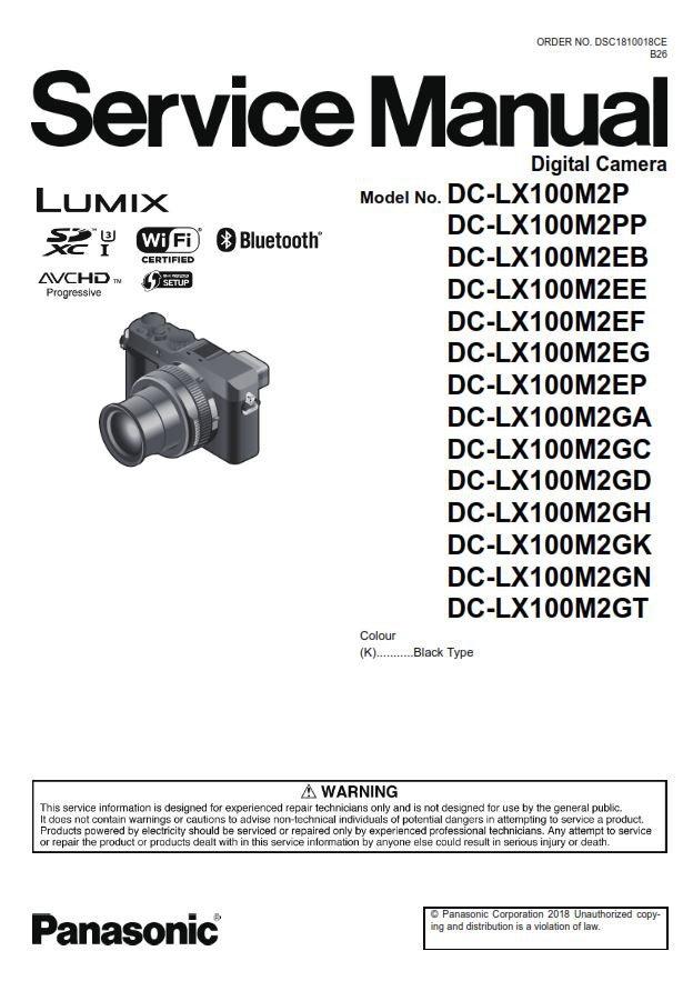 Panasonic Lumix DC FZ80 FZ82 Digital Camera Service Ma - serviceandrepair