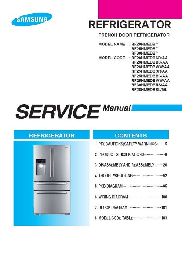 Samsung Rf217acbp Refrigerator Wiring Diagram - Complete Wiring Schemas