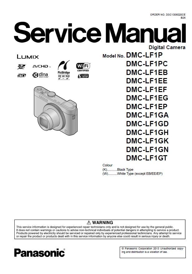 Panasonic Lumix DMC LF1 Service Manual and Repair Inst - serviceandrepair