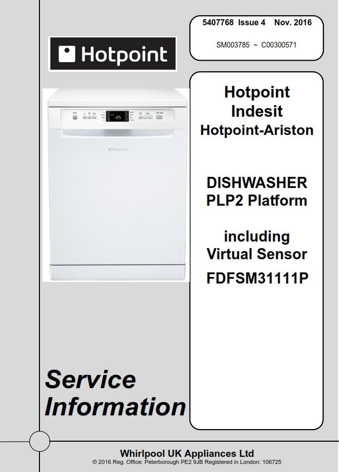 Hotpoint FDFSM 31111 P Dishwasher Service Manual & Tec serviceandrepair