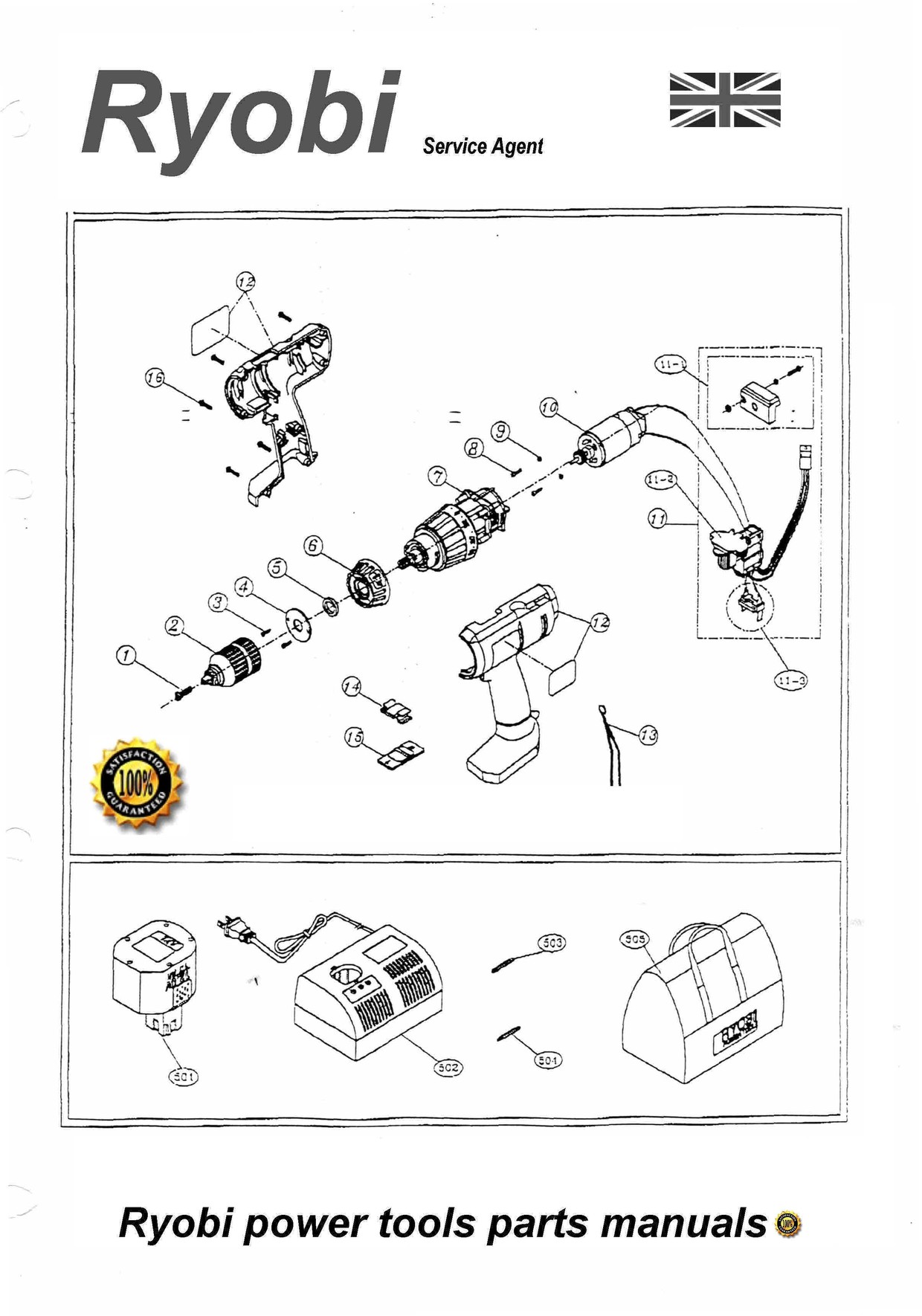 Ryobi Power Tools Illustrated Parts manuals Worlsh Themanualman