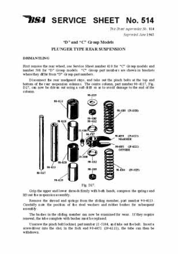 BSA Bantam Manuals Archive