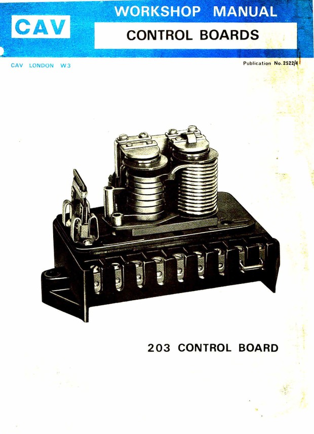 Lucas Cav Controle Board Model 203