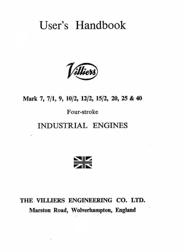 Villiers 7 to 40 Operators and Parts Book