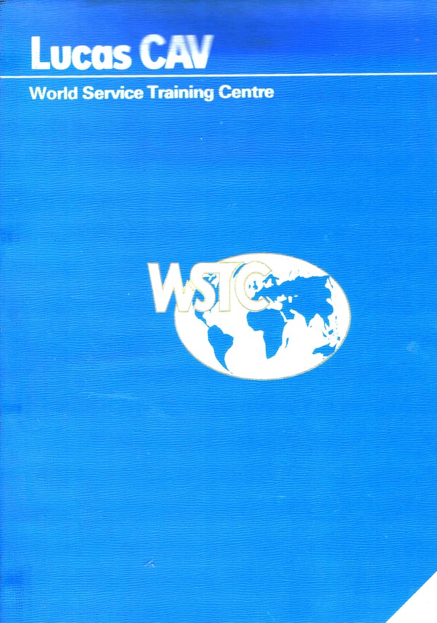 Lucas Cav DPS Service Manuals for MechanicsService Training