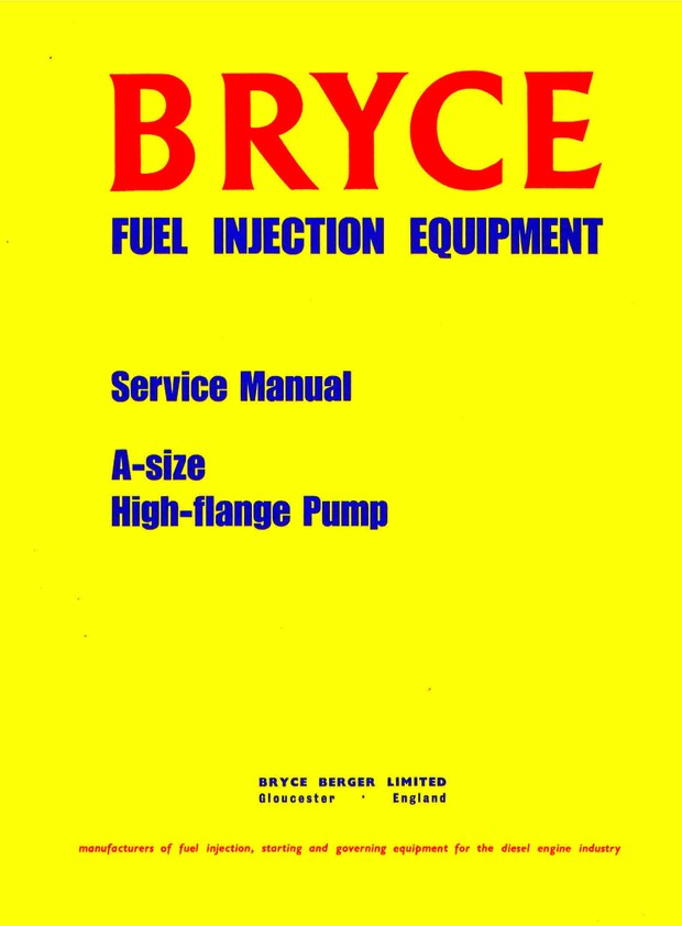 Bryce Fuel Pumps Manuals For Mechanics