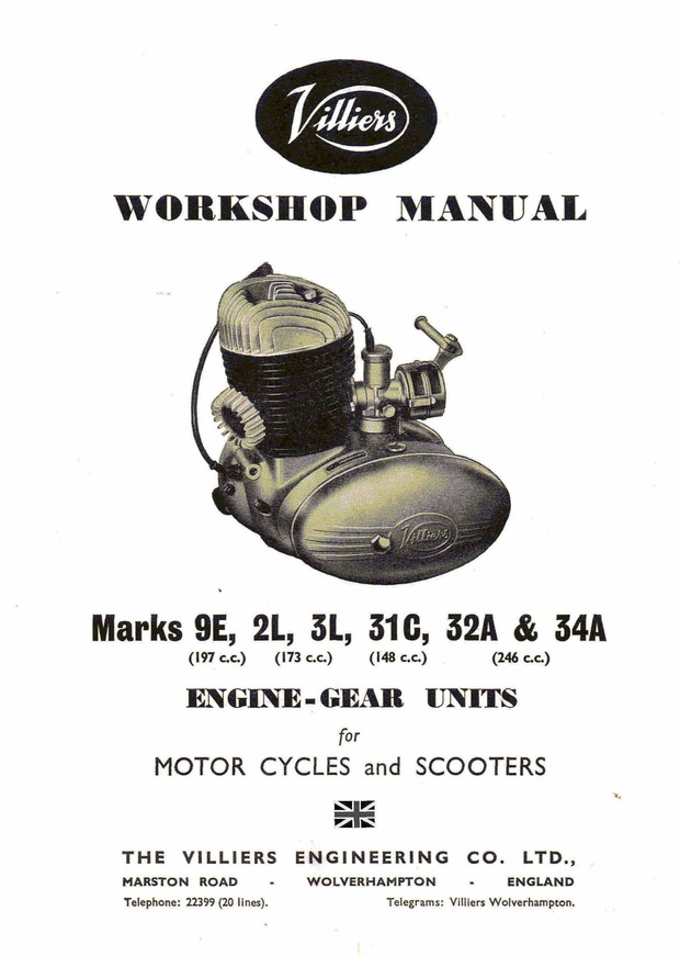 Villiers 9e 2L 3L 31c 32A 34A Workshop Service and Repair Manual