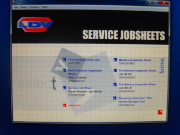 LDV TIS Service system workshop Service Manual