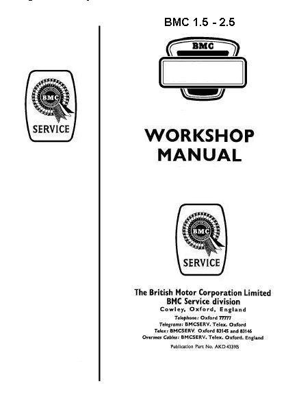 BMC ( Vintage ) Manuals for mecanics Vol 1
