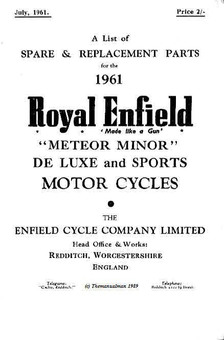 Royal enfield manuals for MC Mechanics